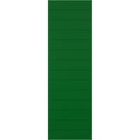 Ekena Millwork 12 W 79 H TRUE FIT PVC Horizontalni sloj Moderni stil Fiksni nosač, Viridian Green