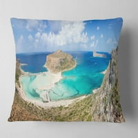 Plaža Balos Balos na otoku Crete Grčka - Preveliki jastuk za bacanje plaže - 18x18