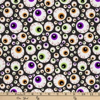 David Textiles 21 18 pamučne očne jabučice Precut tkanina, crna