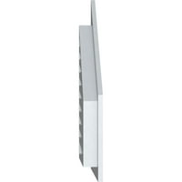 Ekena Millwork 12 W 22 H Pola vrhunca gornjeg lijevog tona: Funkcionalan, PVC Gable Vent W 1 4 Flat Trim okvir