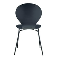 Edgemod stolica za ručavanje latica u crnoj boji