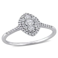Carat T.W. Dijamantni 10KT bijelo zlato Marquise zaručnički prsten