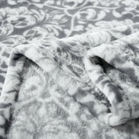 Luksuzni mekani tiskani flanel runo bacajte pokrivač ukrasnim resem za krevet, kauč, 50 60