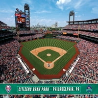Citizens Bank Park Philadelphia Phillies MLB Sportski plakat za bejzbol 34x22