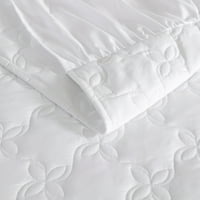 Komplet posteljine od bijelog Mikrovlakana u bijeloj boji S dva odvojena kreveta