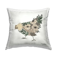 Cvjetni aranžman u obliku piletine u seoskoj kući dizajn jastuka Michelle Norman
