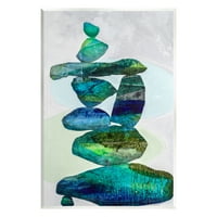 + Svijetlo tirkizno Zen kamenje apstraktno slikanje bez okvira umjetnički tisak zidna umjetnost