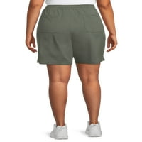 Terra & Sky Women's Plus Veličina pletenica Bermuda kratke hlače