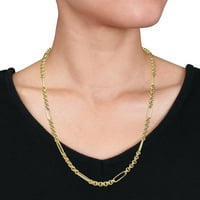 Ženska ogrlica od 14k žutog zlata od 14k s naizmjeničnim rolo i spajalicama