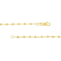 14K žuto zlato 18 ogrlica lanca kabela w Disco perle - žene