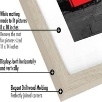 AmericanFlat Driftwood okvir za slike s staklom otpornim na razbijanje - prikazuje fotografije s prostirkom ili