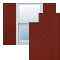 Ekena Millwork 15 W 27 H True Fit PVC dijagonalni sloj Moderni stil Fiksni nosač, paprika crvena