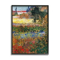 Cvjetni vrt van Gogh živo slikanje pejzaža slika crno uokvireni umjetnički print zidna umjetnost