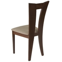 Flash Namještaj PK. Talbot Walnut Finish Wood Stolica za ručavanje s prorezanim leđima i sjedalom s smeđim tkaninom