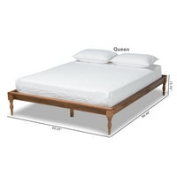 Vintage drveni krevet veličine mumbo-mumbo s ukrasom od jasena i oraha u francuskom stilu