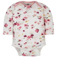 Gerber Baby Girls Onesies® Brand Bodysuits Dugi rukavi, 3-pack