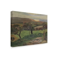 Zaštitni znak likovna umjetnost 'Pejzaž iz Bretagnea' platna Art by Paul Gauguin