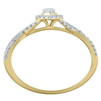 Carat T.W. Brilliance Fini nakit Marquise izrezan dijamantni zaručnički prsten u 10kt žutom zlatu, veličina 8