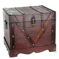 Drvena kutija s blagom, škrinja starog stila blaga