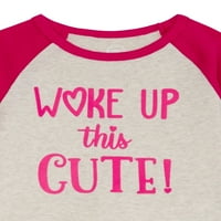 Wonder Nation Baby and Toddler Girl Dugi rukav Snug-Fit pidžama, 6 komada, veličine 12m-5T