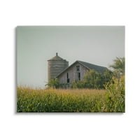 Stupell Industries Umirujući seoski stam, galerija fotografija s jasnom nebom ruralnom travom, omotana platna zidna