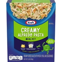Kraft kremasti alfredo tjestenina komplet za obrok s kremastim umakom od sira, tjestenina, graška i začina, 12.