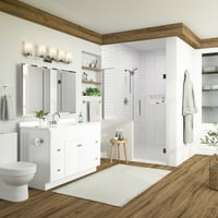 Dizajnerski toaletni stolić s 2 vrata i 4 ladice završen umjetnim mramorom. Središnja ploča od čvrstog bijelog materijala,