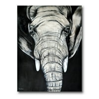 Izbliza portret afričkog slona slikanja platna umjetnički tisak