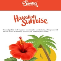 Havajska svijeća izlaska sunca - Srednja narančasta oz. Vrlo mirisna staklena svijeća - napravljena od prirodnih